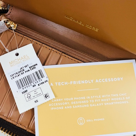 Michael Kors Jet Set Large Flat Phone Case Wristlet Wallet - Picture 12 of 16